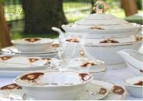 89215 Столовый сервиз 48 предм. ф.548, 1с,Барокко коричневый. Кол-во персон: 12