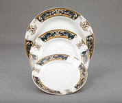 036822 Набор тарелок 18шт. Гладкий край, Орнаментальный 2 