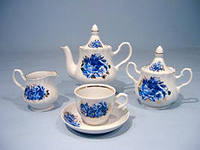 09074 Сервиз чайный 15 предметов "романс",1с,"Синяя роза 